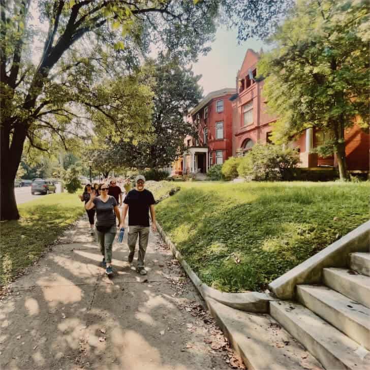 Guests enjoying Louisville tours on the Original Old Louisville Walking Tour