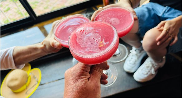 Signature cocktail on the Glitter Ball City tour