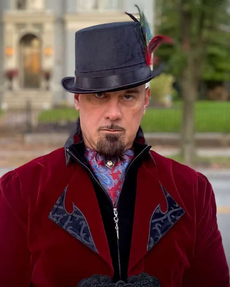Actor portraying Alfred Victor DuPont on the Victorian Ghost Walk in Old Louisville